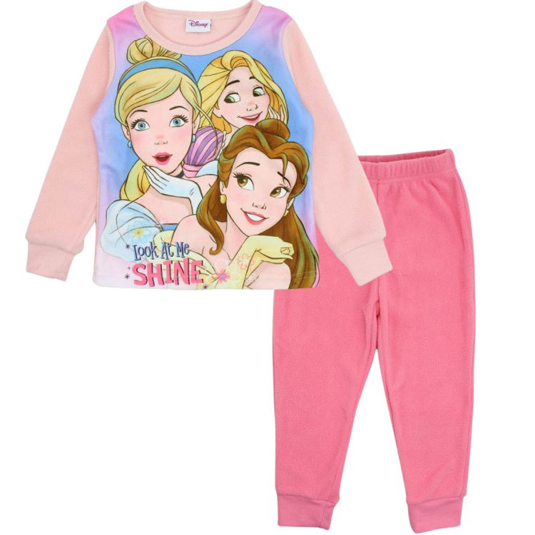 Picture of A041 GIRLS DISNEY PRINCESS TWO PIECE THERMAL FLEECY PYJAMA